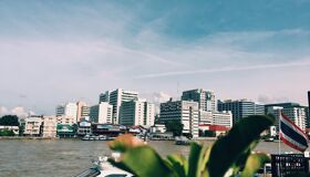 City View from the river in Thailand